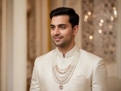 JB - Emerald Groom Mala - Peach