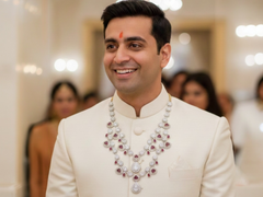 JB - Royals Inspired Groom Mala - Maroon