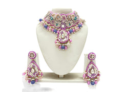 Handcrafted Multicolor Pastel  Zardozi Jewellery