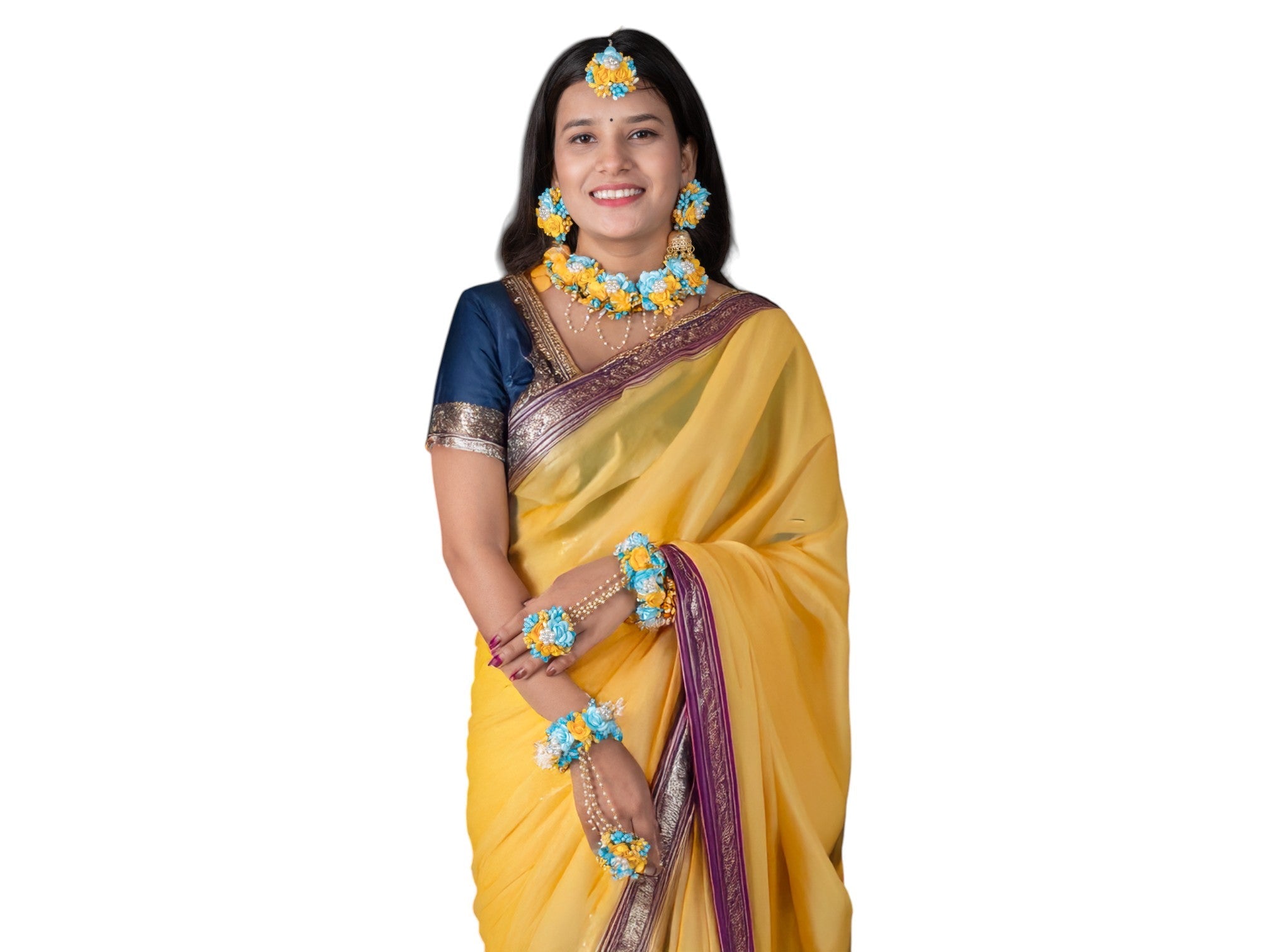 Jashn Bloom Floral Jewellery Set