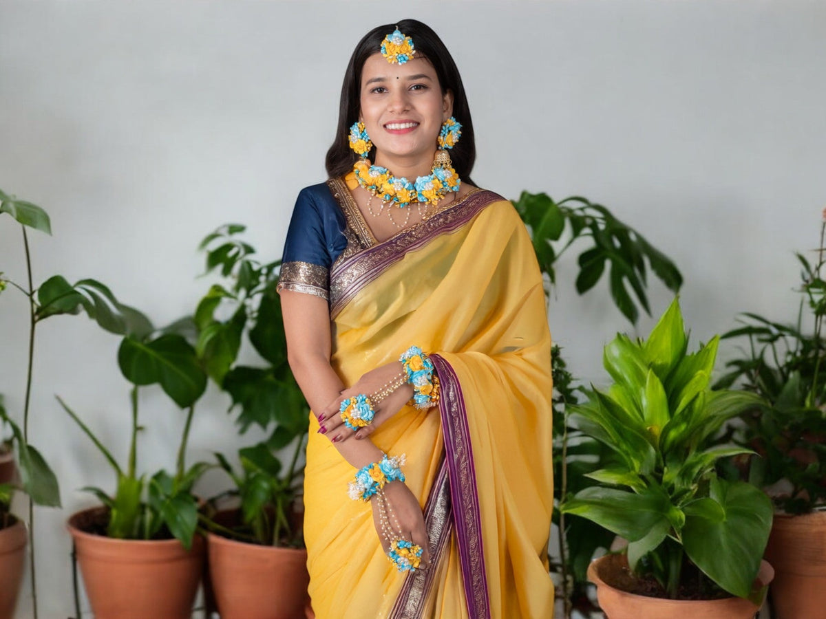 Jashn Bloom Floral Jewellery Set