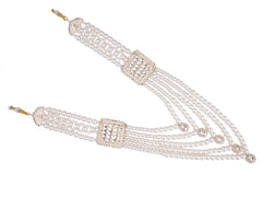 King style Multi-Layer Pearl Groom Mala with Kundan Work
