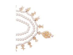 Maharaja Style Pearl Groom Mala with Kundan Detailing