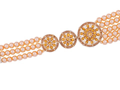 Minimalistic Multi-Layer Groom’s Mala with Kundan Accents - Golden