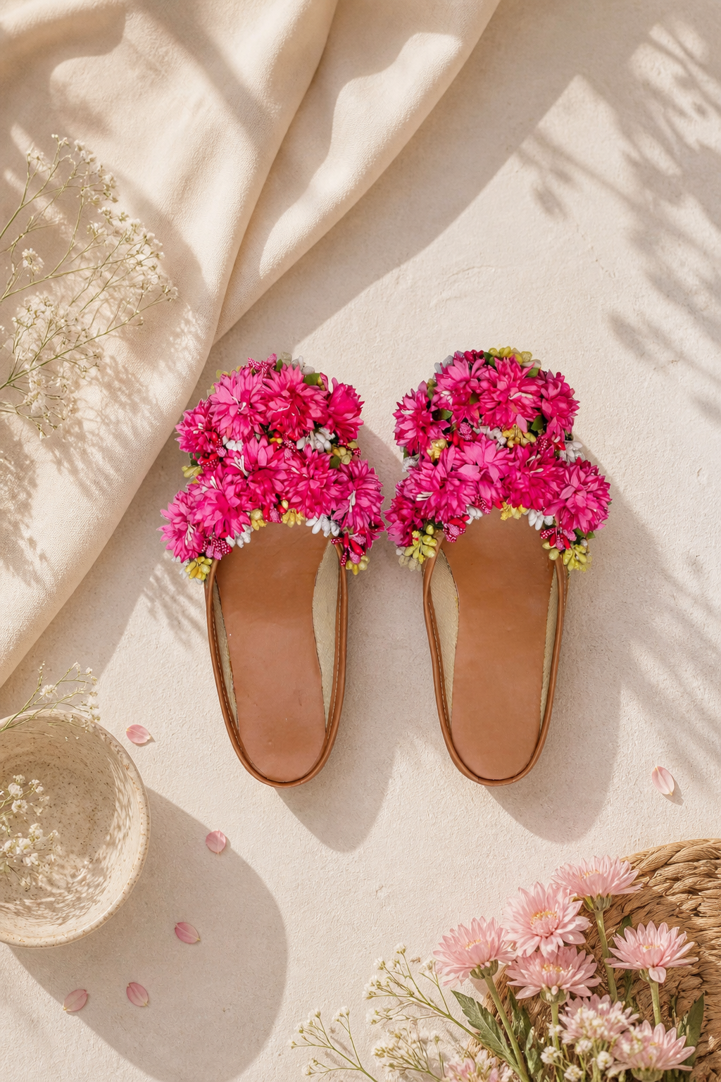 Phoolon Wali Juti – Fuchsia Bliss