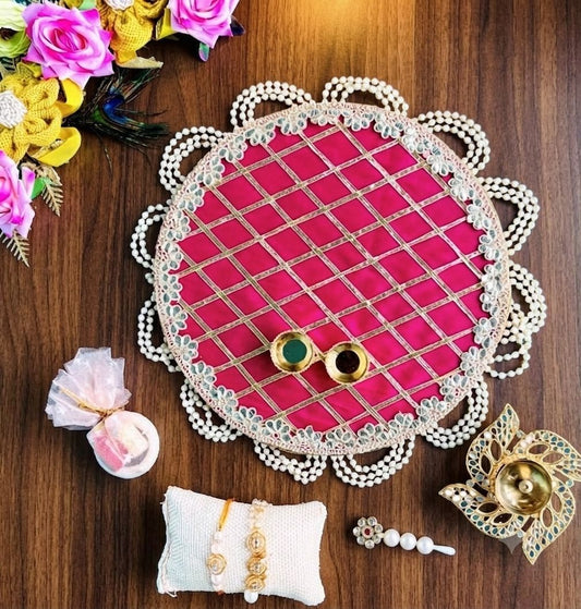Premium Rakhi Celebration Hamper with Designer Pooja Thali & Diya