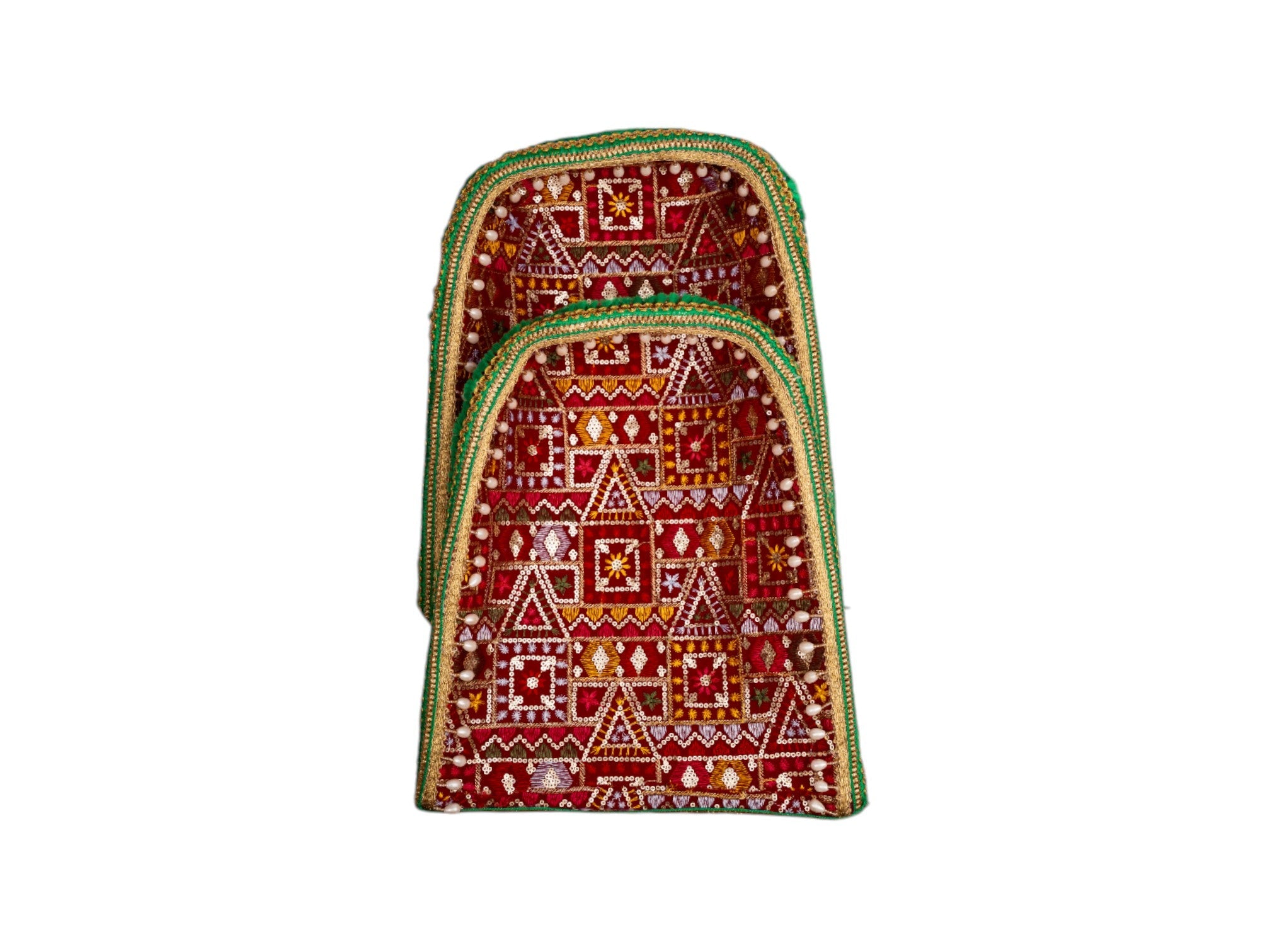 Phulkari Handcrafted Chaak  - Maroon