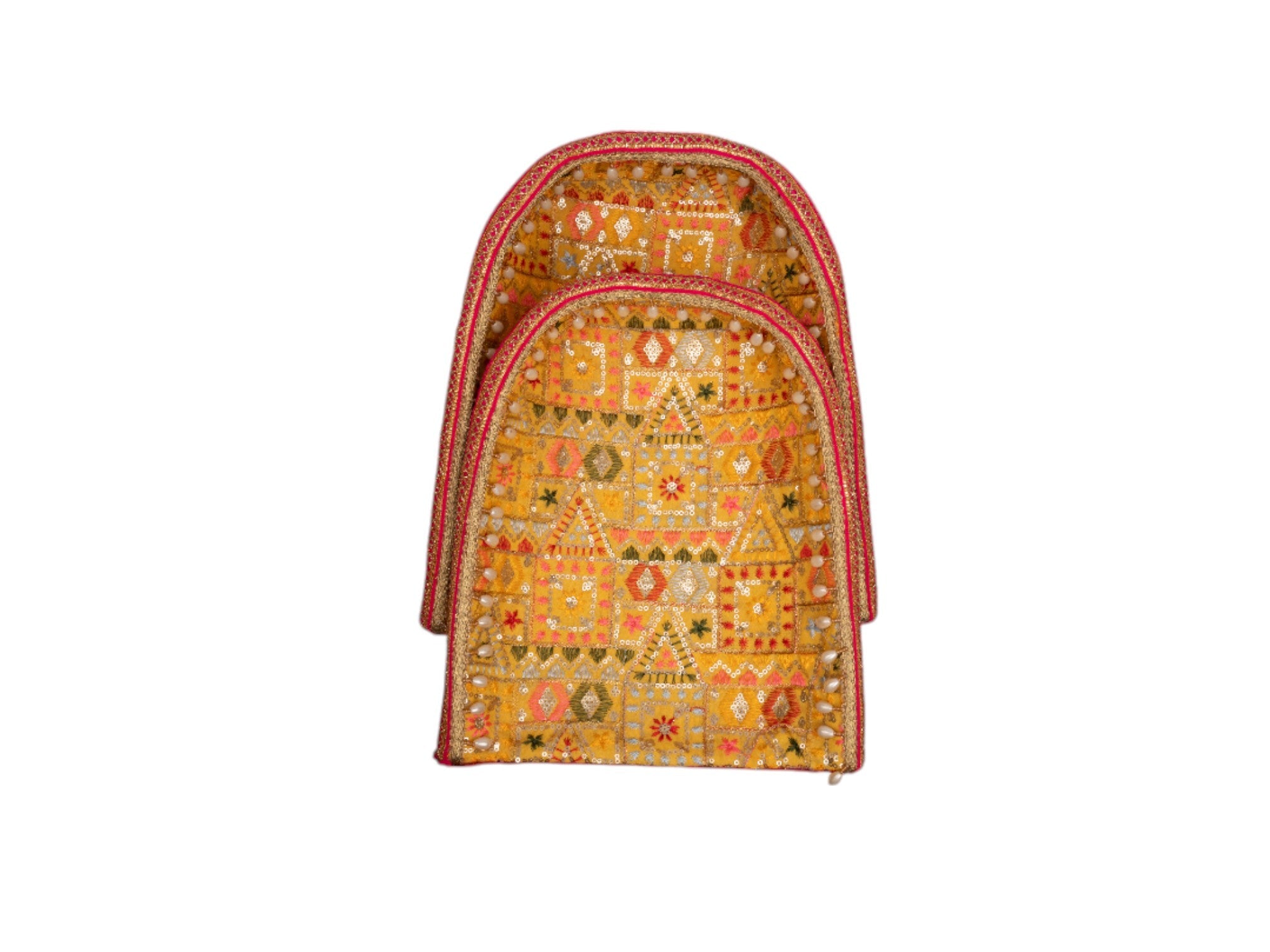 Phulkari Handcrafted Chaak  - Yellow
