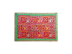 Phulkari Handcrafted Chowki  - Maroon