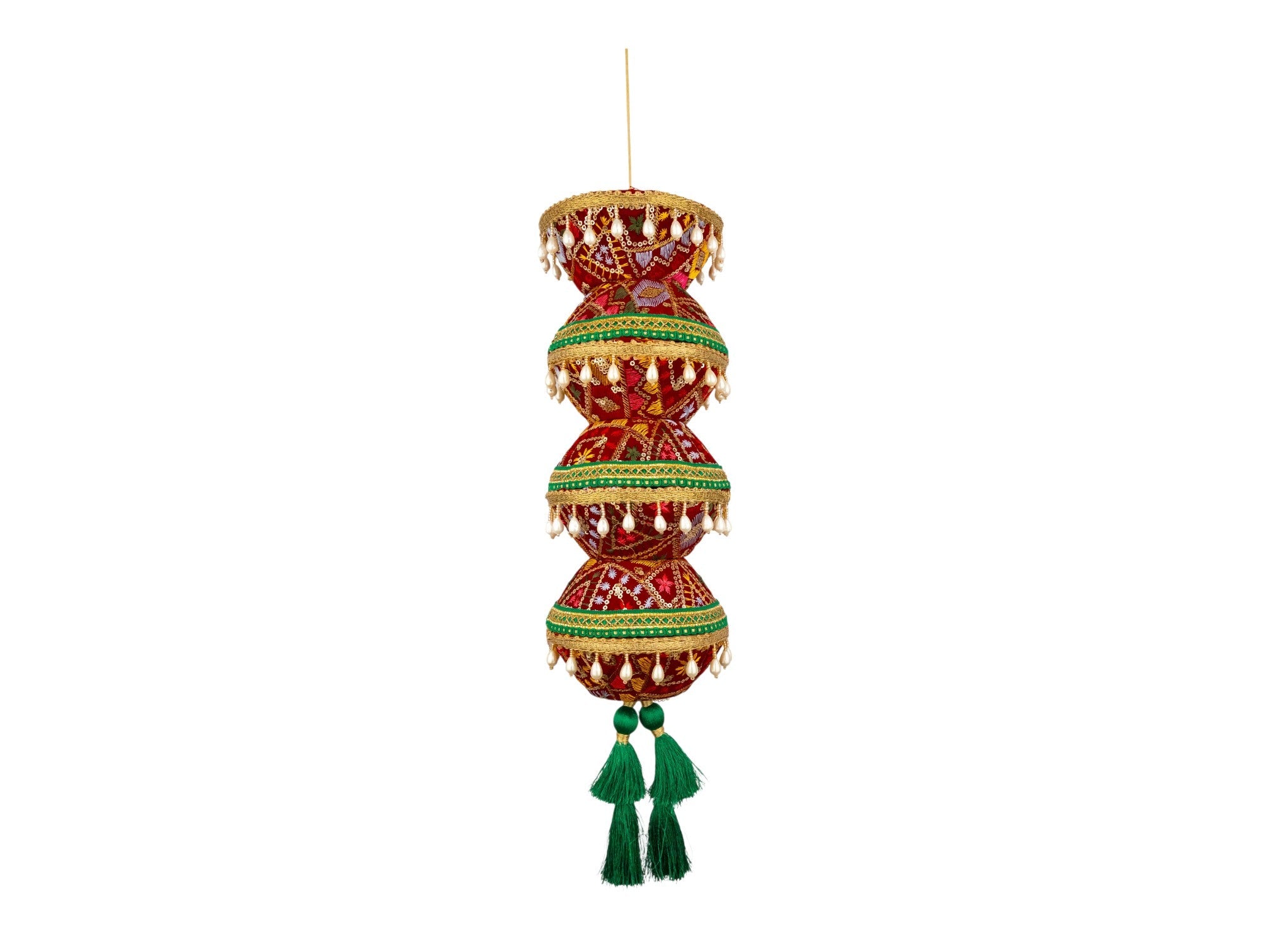 Phulkari Handcrafted manda  - Maroon