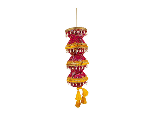 Phulkari Handcrafted manda  - Rani Pink