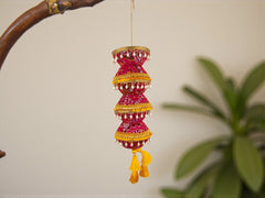 Phulkari Handcrafted manda  - Rani Pink