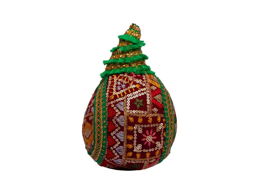 Phulkari Handcrafted nariyal  - Maroon