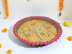 Festive Bloom Teej Celebration Thaal Combo with Potli, Ladoo Box & Shagun Essentials