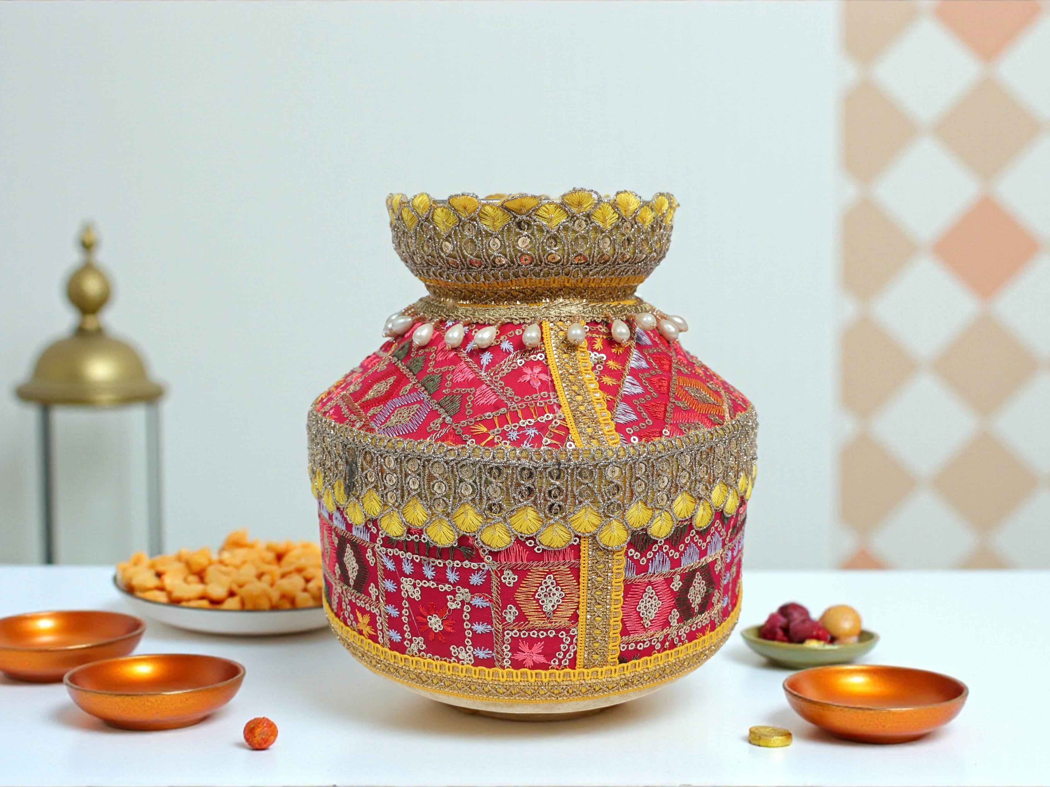 Ghadoli Phulkari  Rani Pink