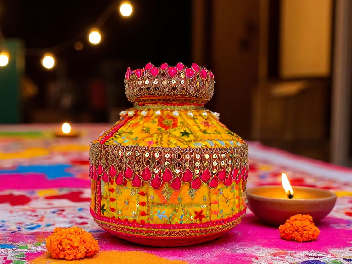 Ghadoli Phulkari  Yellow