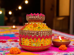 Ghadoli Phulkari  Yellow