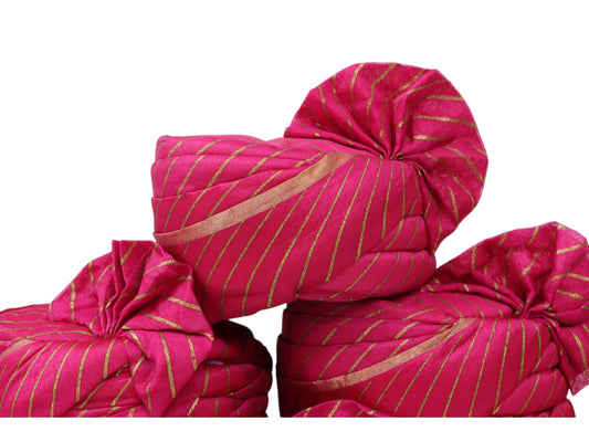 Pink Bandhani Baraati Pagdi