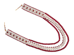 Princely Kundan Stone Groom’s Mala - Red