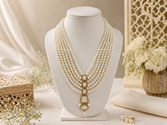 JB - Royal Darbaar Groom Mala -White