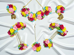Rainbow Charm Bridal Floral Set