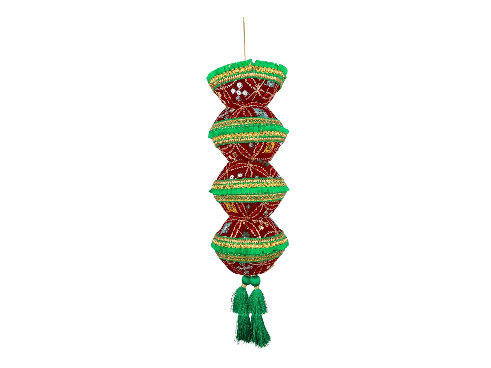 Rajwada Handcrafted manda - Maroon
