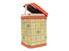 Rajwada Handcrafted Square Container - Pista