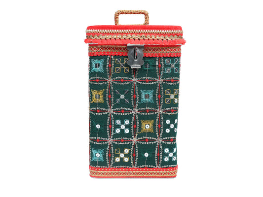 Rajwada Steel Square container - Green