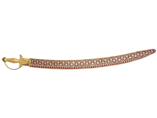 Regal Maroon Groom Talwaar