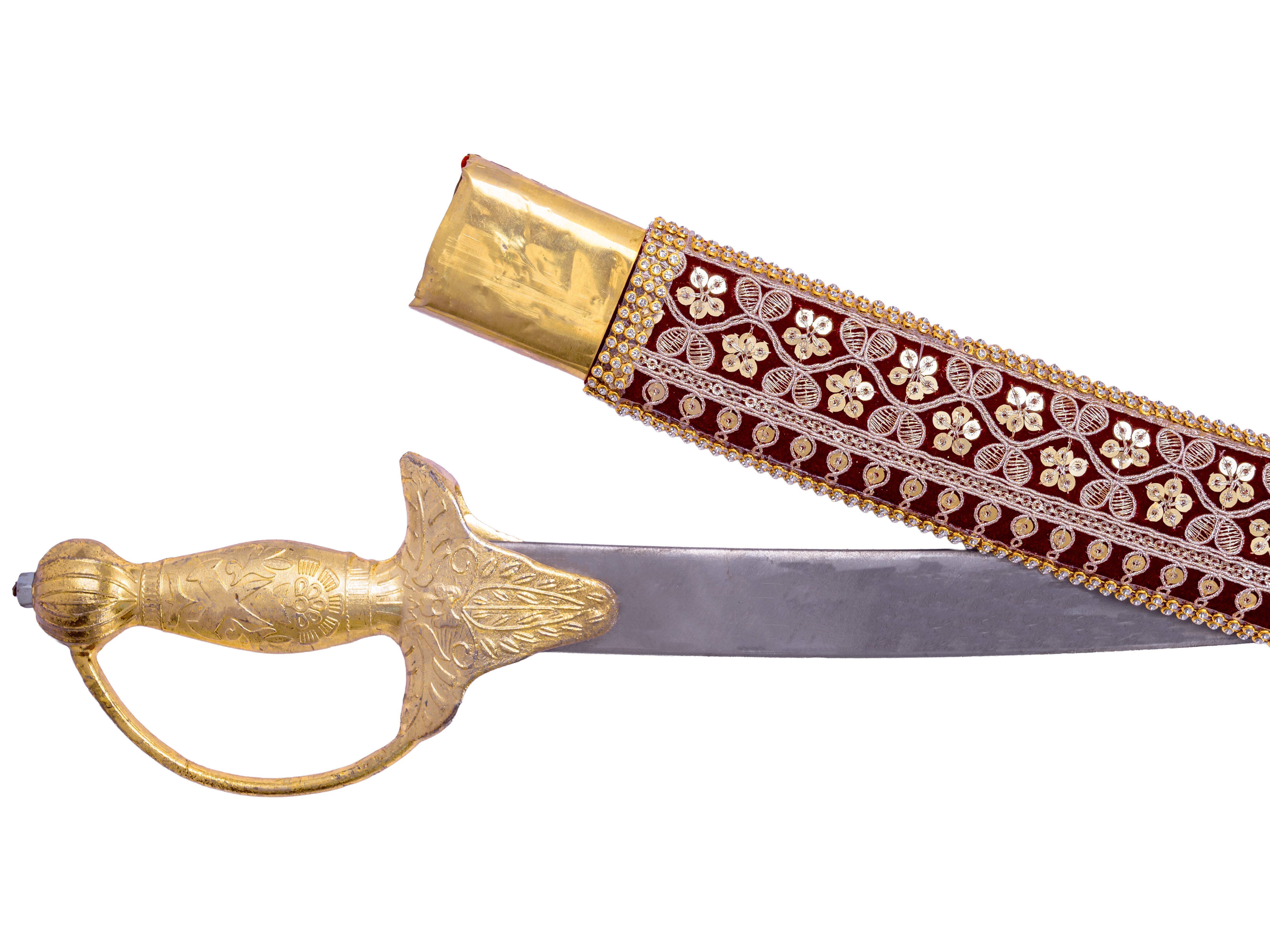 Regal Maroon Groom Talwaar