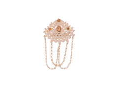 Royal Pearl & Kundan Groom's Brooch - Peach