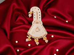 Royal Groom kalgi with Stone Embellishments & Pearl Danglers 