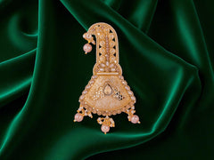 Royal Groom kalgi with Stone Embellishments & Pearl Danglers 