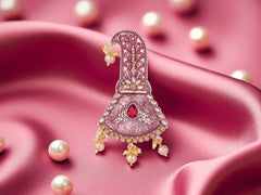 Royal Groom kalgi with Stone Embellishments & Pearl Danglers 