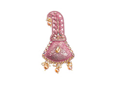 Royal Groom kalgi with Stone Embellishments & Pearl Danglers 