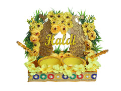 Royal Peacock Haldi Platter