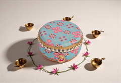 Traditional Rajasthani Ladoo box - Blue