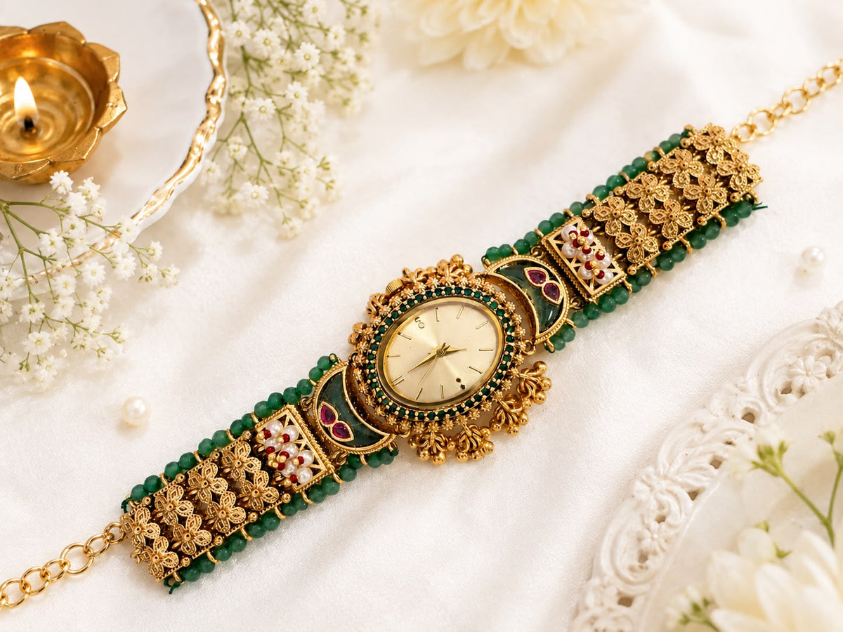 Manjari Heritage Bracelet Watch with Gift Box and message card