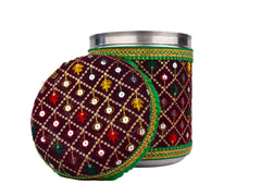 Zardozi Handcrafted box - Maroon