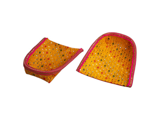 Zardozi Embroidered  Chaak - Yellow