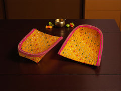 Zardozi Embroidered  Chaak - Yellow