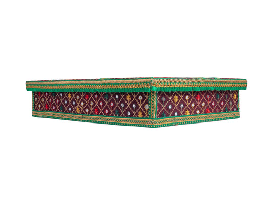 Zardozi Embroidered  Chowki - Maroon