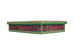 Zardozi Embroidered  Chowki - Maroon