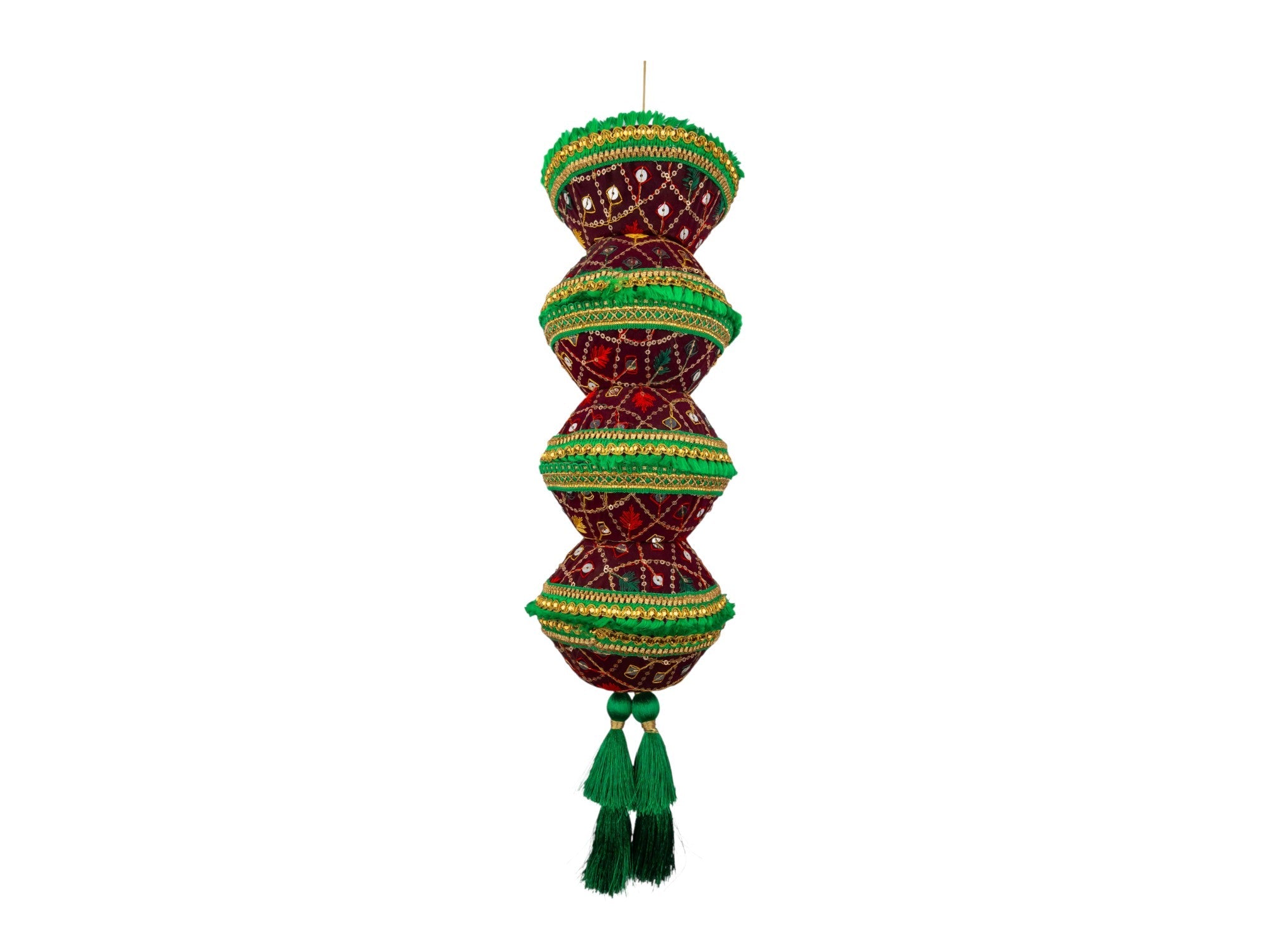 Zardozi handcrafted  manda - Maroon