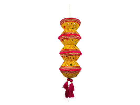 Zardozi handcrafted  manda - Yellow