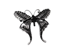 Midnight Sapphire Butterfly Men's Lapel Brooch