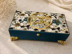 Utsav Raksha Bandhan Gift Box- 6 ITEM COMBO -MDF BOX + 2 RAKHIS+ CHOCO PIE +ROLI MOLI+ MESSAGE CARD