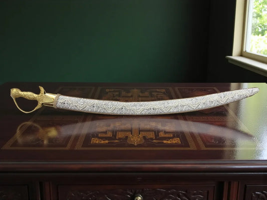 Elegant Ivory Groom Kirpan (Non Sharp Decorative Purpose Only)