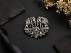 Elephant Lotus Men's Lapel Brooch Pin