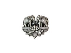Elephant Lotus Men's Lapel Brooch Pin